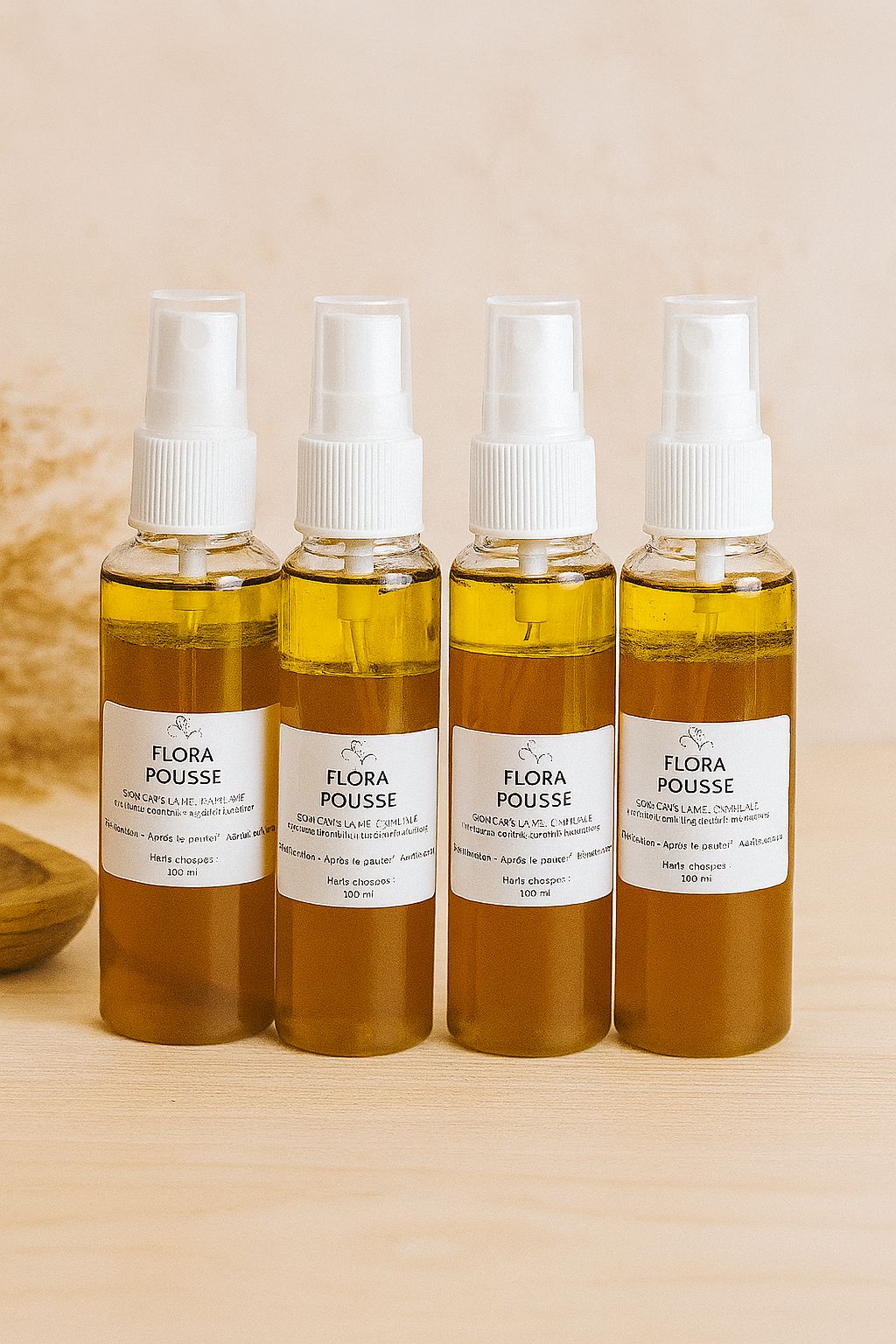 🌿 Flora Pousse – Soin Capillaire 100% Naturel 100mL